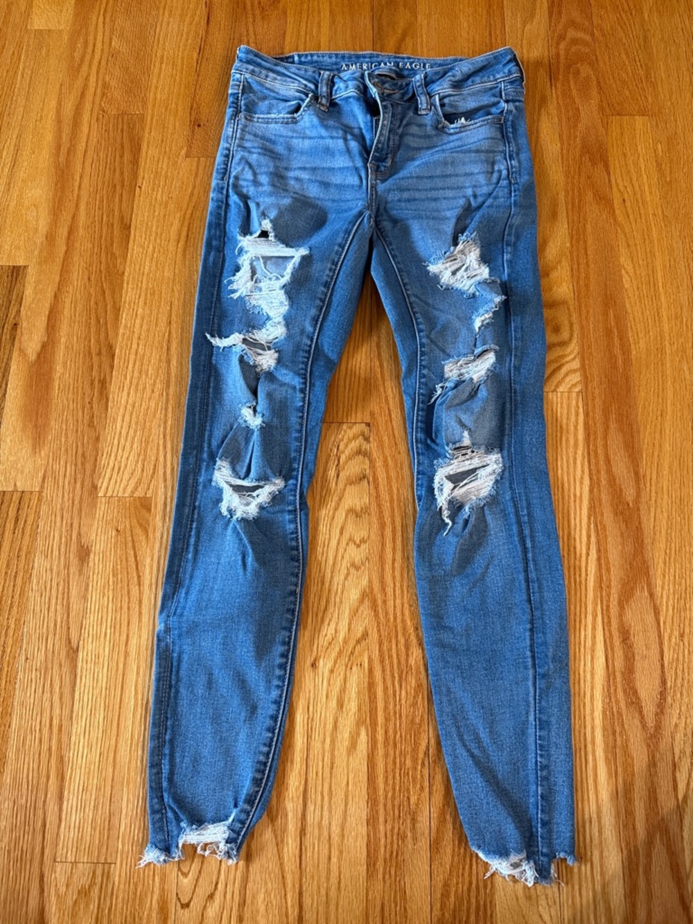 American Eagle Outfitters Distressed High Rise Jeggings